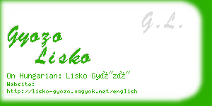 gyozo lisko business card